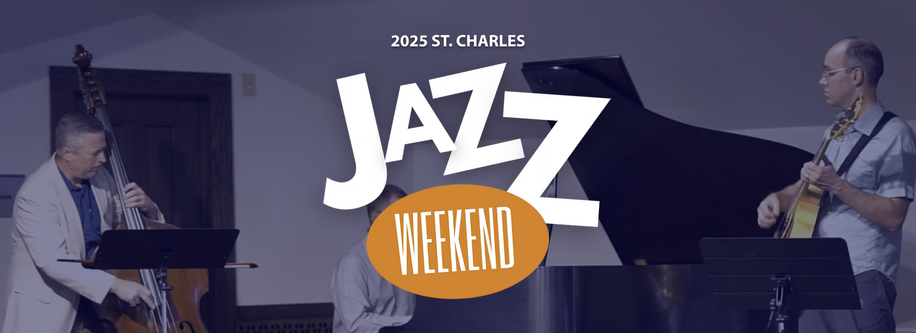 Musicians performing at venues during St. Charles Jazz Weekend